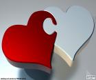 Bulmaca iki kalp, büyük bir sevgi temsil edebilir